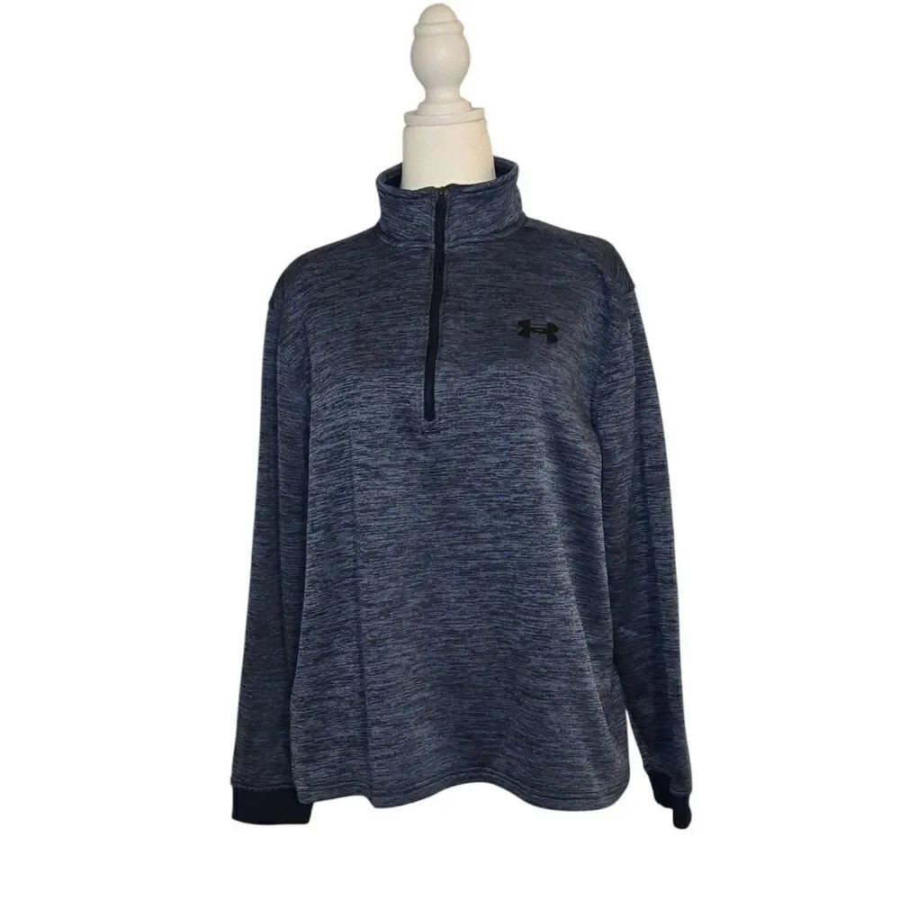 Under Armour Loose Coldgear Men's Size Large Blue Ombre Sweatshirt